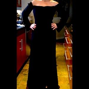Frascara off the shoulder black gown - classic!